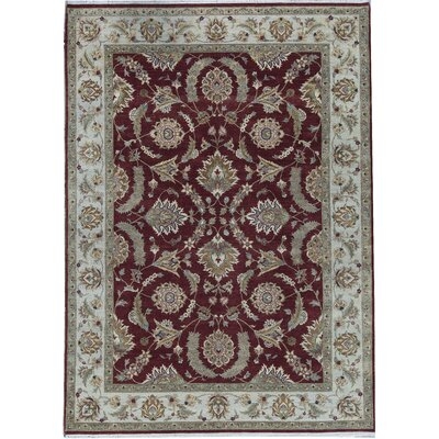 One-of-a-Kind Cornwall Hand-Knotted Red/Beige 9'10" x 13'9" Wool Area Rug - Image 0