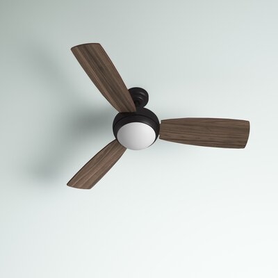52" Bruening 3 - Blade Propeller Ceiling Fan with Remote Control and Light Kit Included - Image 0