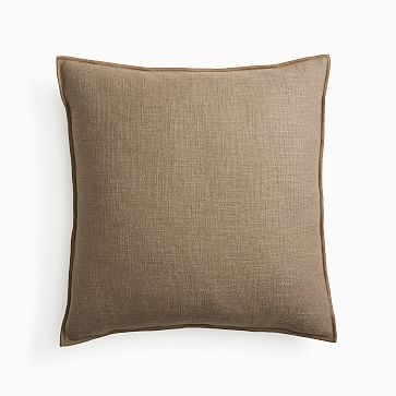 Classic Linen Pillow Cover, 20"x20", Mocha - Image 0