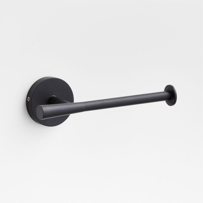 Tapered Matte Black Wall-Mounted Toilet Paper Holder - Image 1