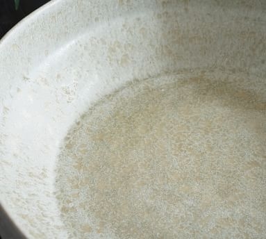Reactive Glaze Decorative Bowl, White, 12"W - Image 2