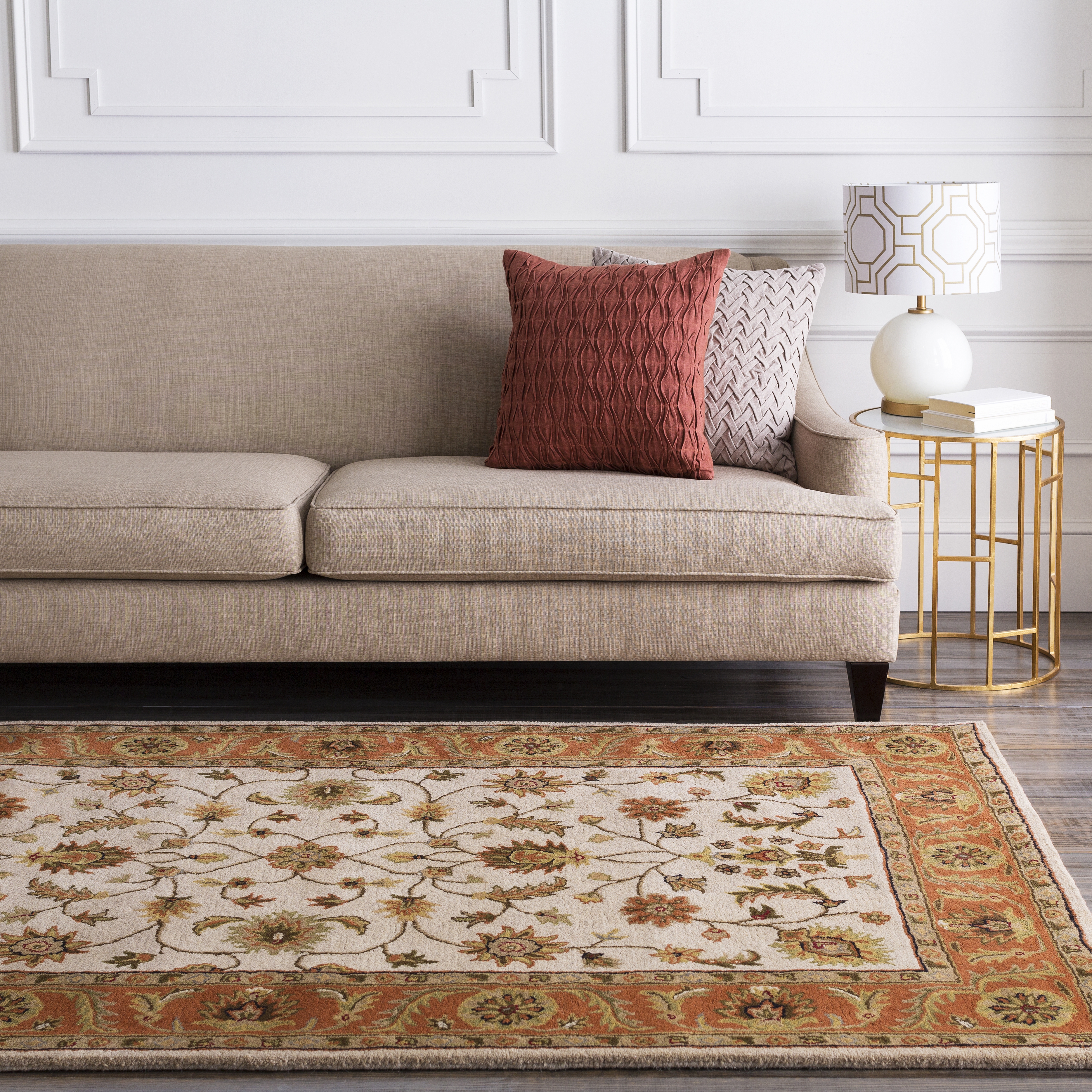 Crowne Brown Indoor 10' x 14' Handmade Rug - Image 1