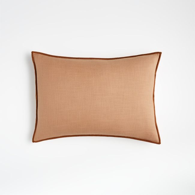 Desert 22"x15" Merrow Stitch Cotton Throw Pillow Cover - Image 0
