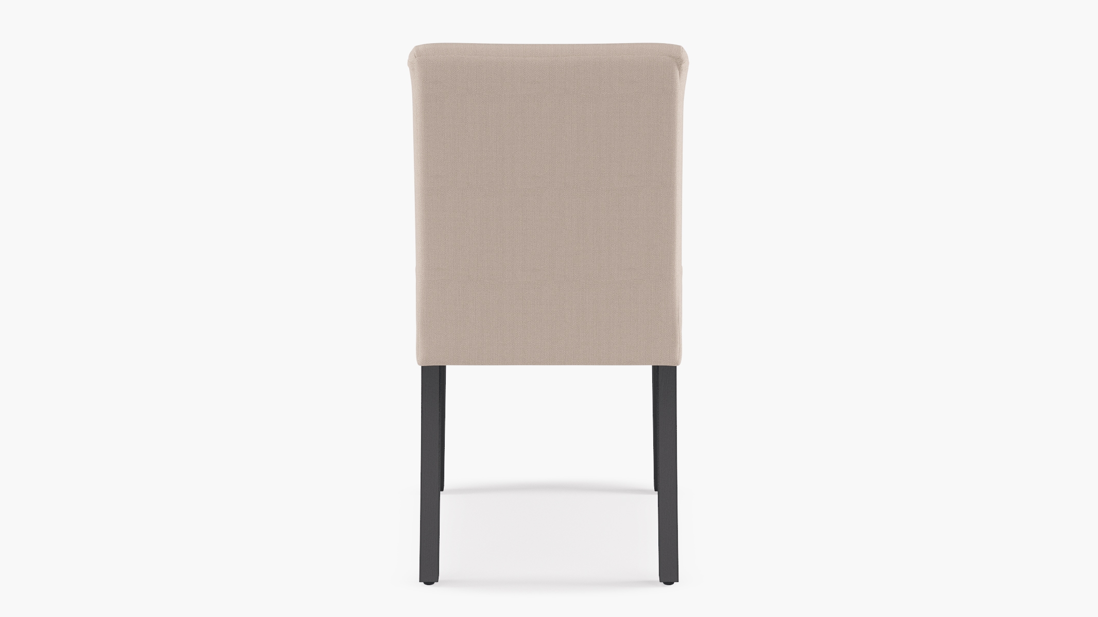 Classic Dining Chair, Husk Everyday Linen, Black - Image 3