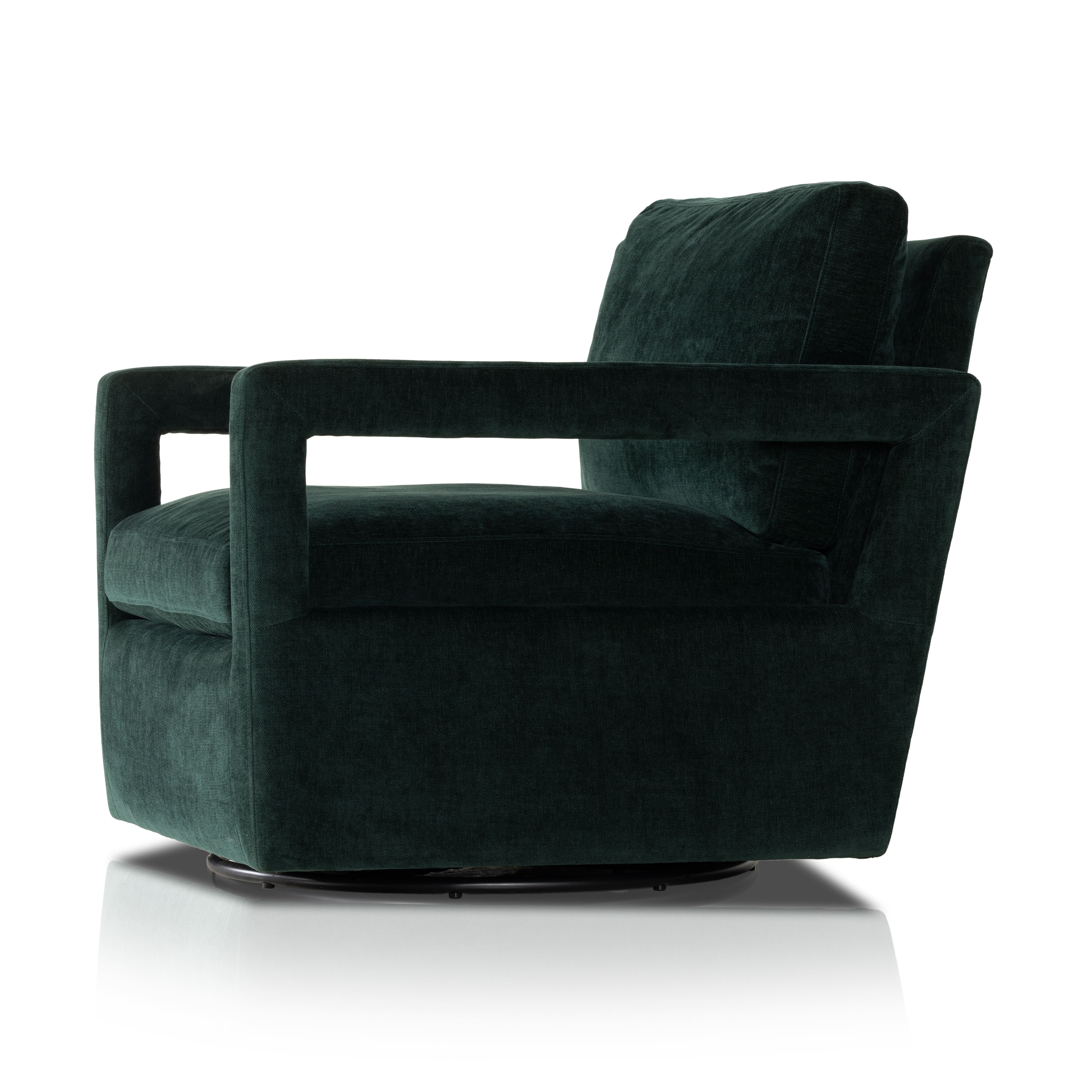 Olson Swivel Chair-Emerald Worn Velvet - Image 2