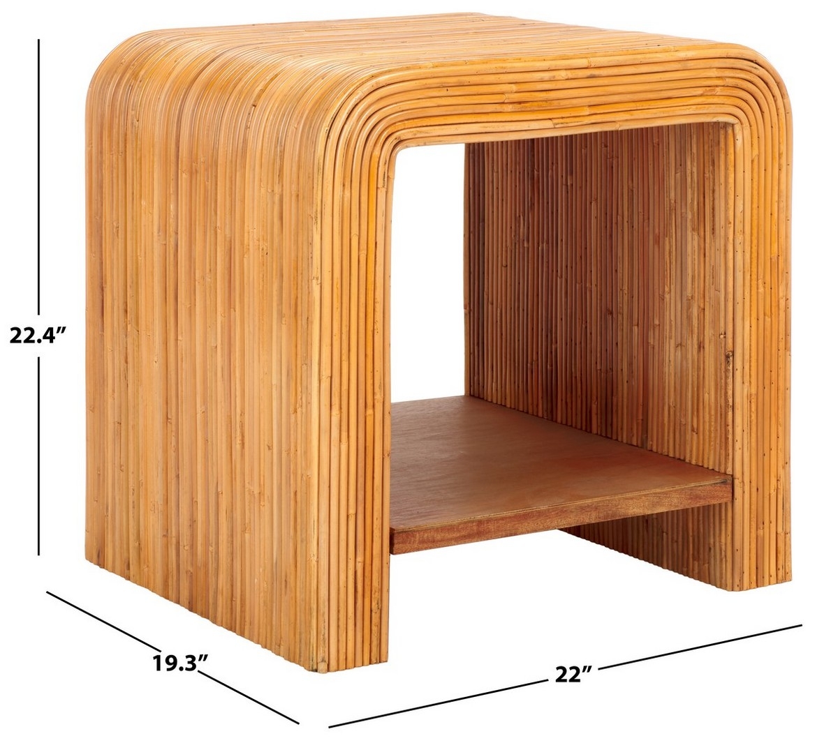 Dellabryn Rattan Accent Table - Natural - Image 7