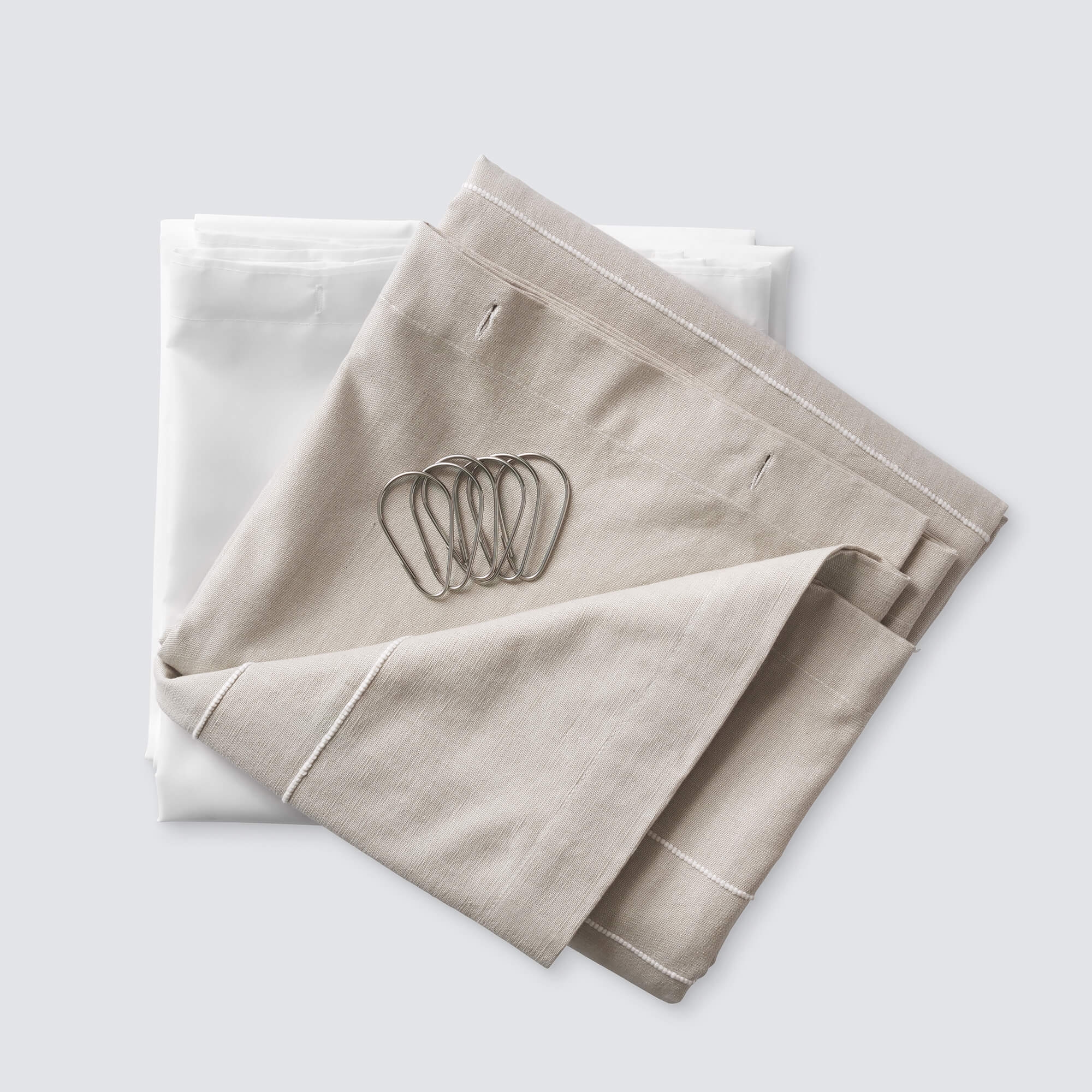 The Citizenry Loktak Shower Curtain | Sand - Image 8