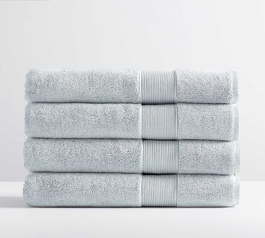 Classic Organic Bath Towels, Gray Mist, Set of 4 - Image 4