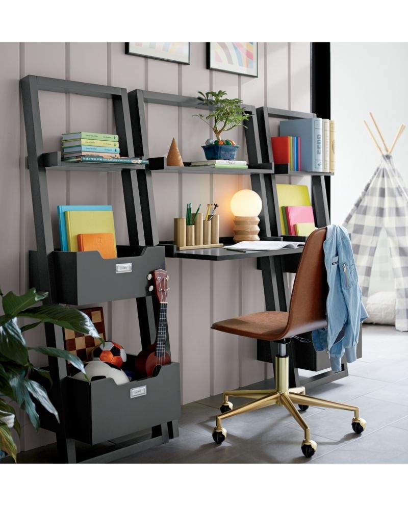 Class Act Brown & Gold Kids Desk Chair - Image 1