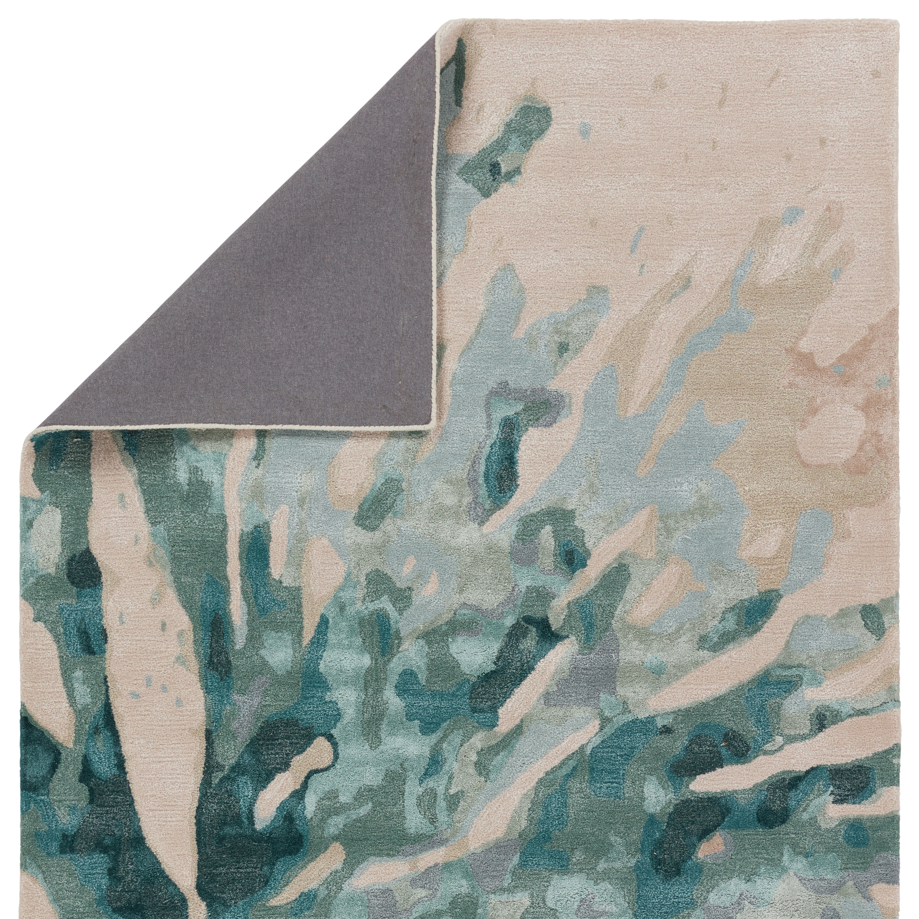 Atoll Handmade Animal Pattern Teal/ Sage Area Rug (8'X10') - Image 2