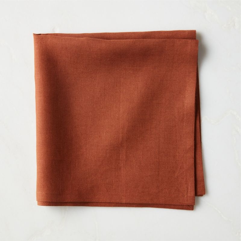 Bolt Ginger Linen Napkins Set of 8 - Image 2