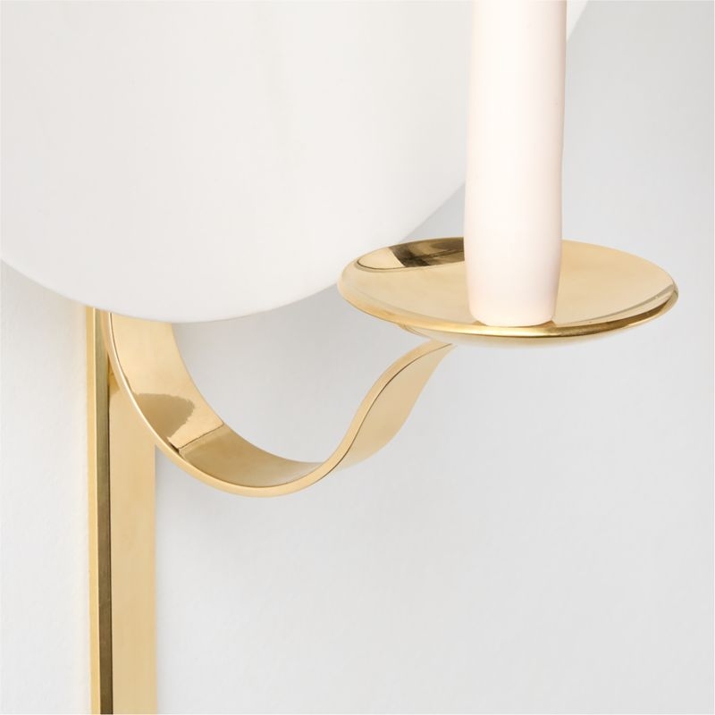 Parabola Bone China Wall Sconce Taper Candle Holder - Image 2