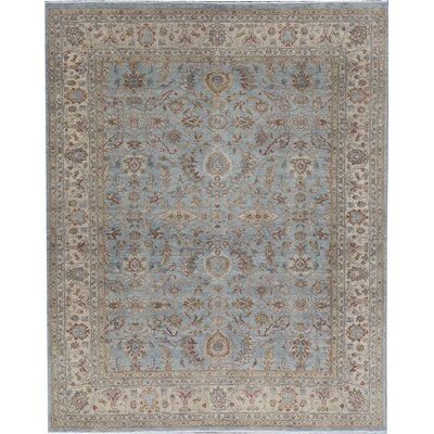 One-of-a-Kind Hand-Knotted Blue 8' x 9'11" Area Rug - Image 0