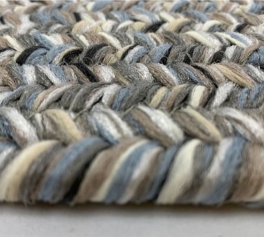 Ridley Square Outdoor Performance Braided Rug, Gray, 8'6" Square - Image 2
