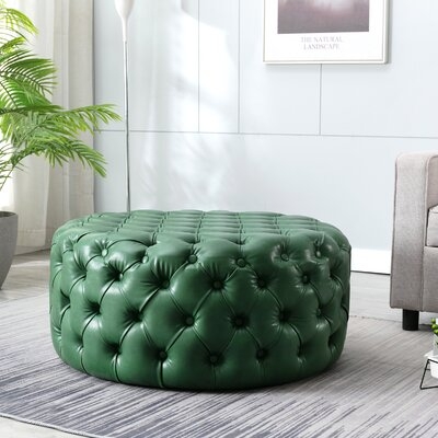 Burmeister 35.4'' Tufted Round Cocktail Ottoman - Image 0