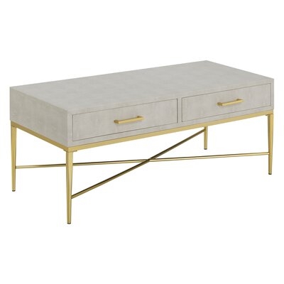 Hesson Cross Legs Coffee Table with Storage - Image 0