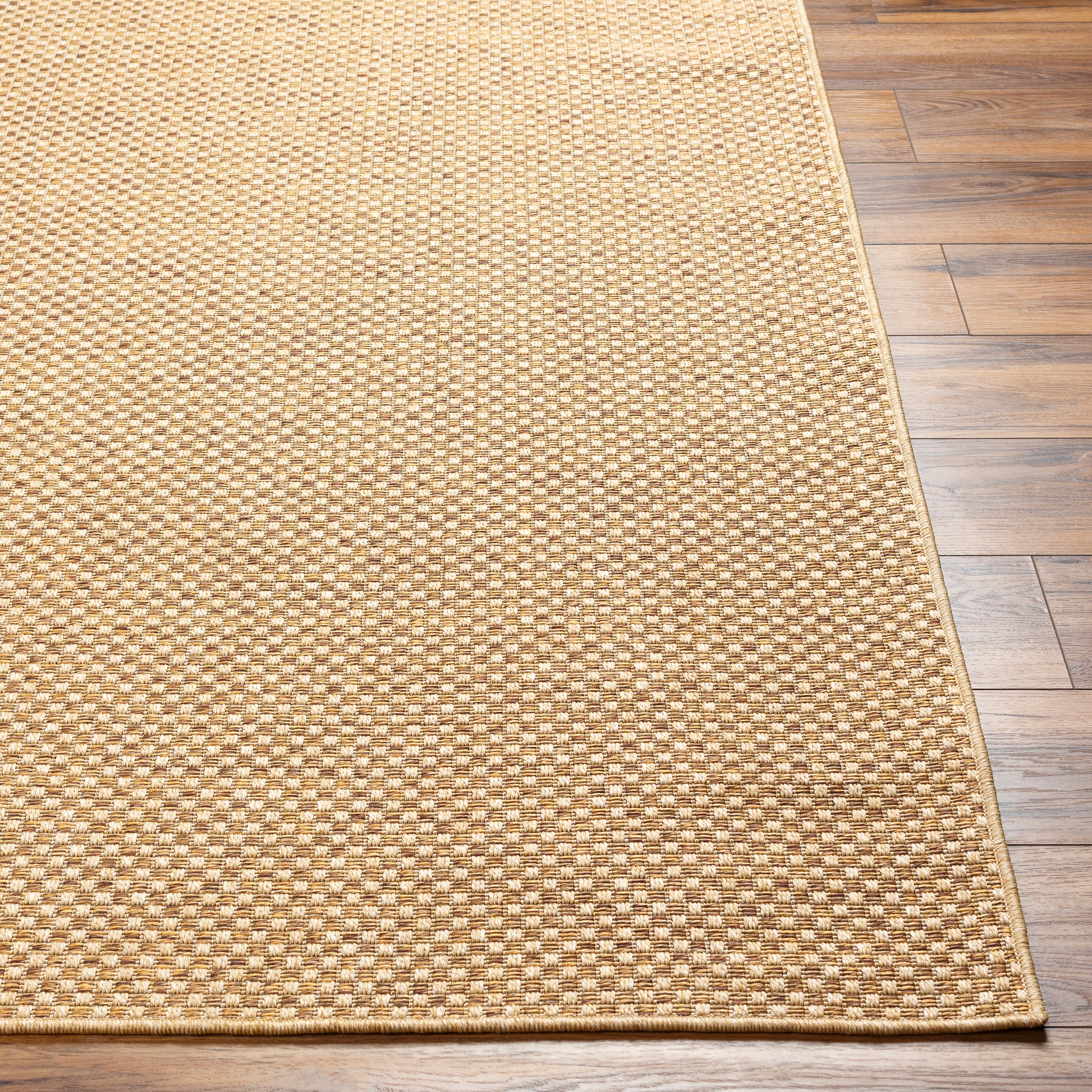 Pismo Beach Brown Outdoor 7'10" x 7'10" Machine Woven Rug - Image 1