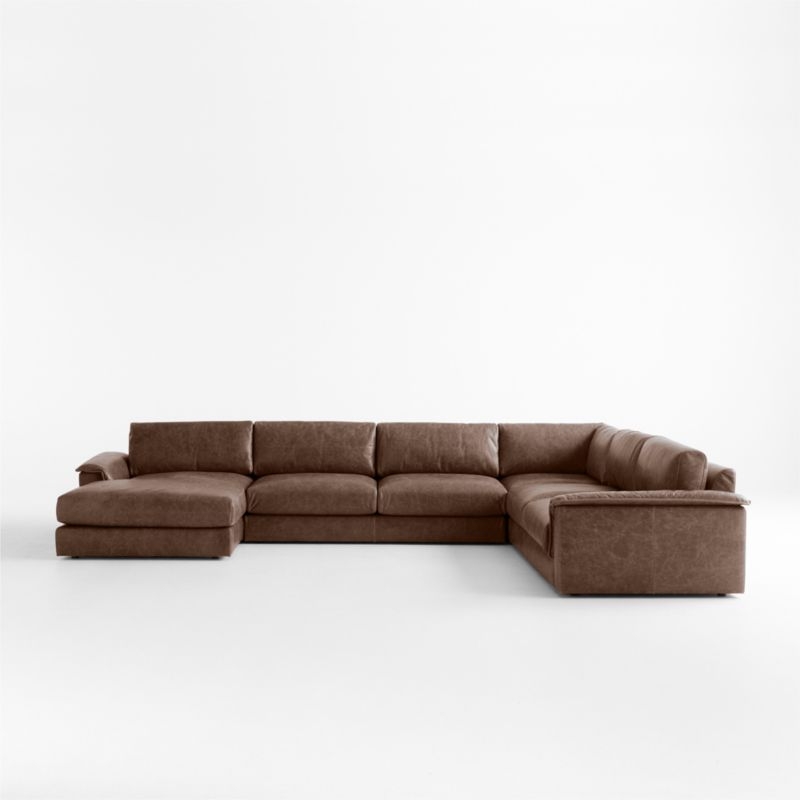 Wythe 4-Piece L-Shaped Leather Sectional Sofa with Chaise Lounge - Image 3
