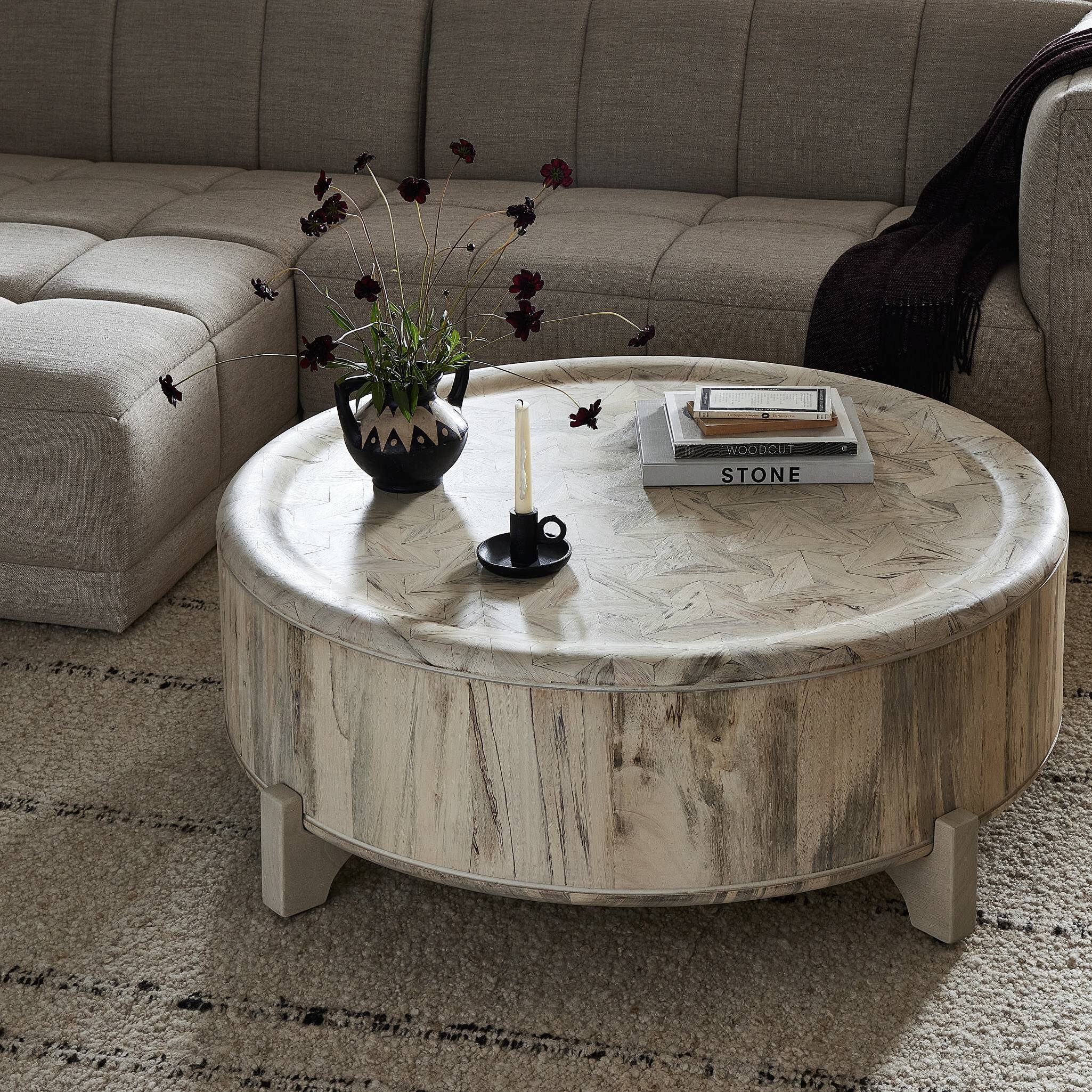 Zora Coffee Table - Whitewashed Spalted Primavera - Image 13