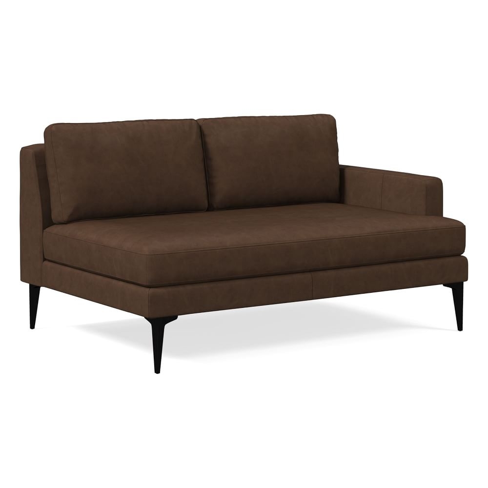 Andes Right Arm 2 Seater Sofa, Poly, Vegan Leather, Molasses, Dark Pewter - Image 0