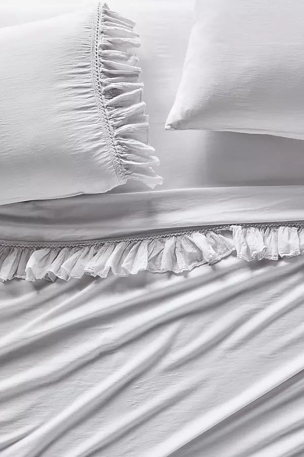 Organic Cotton Spa Sateen Ruffled Sheet Set - Image 0