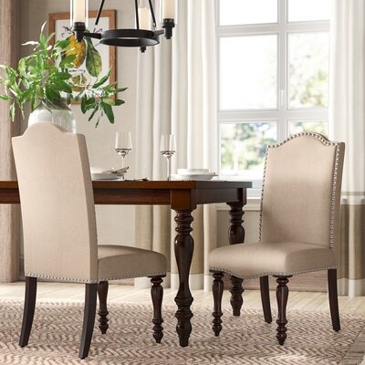 Calila Linen Dining Chair in Beige - Image 0