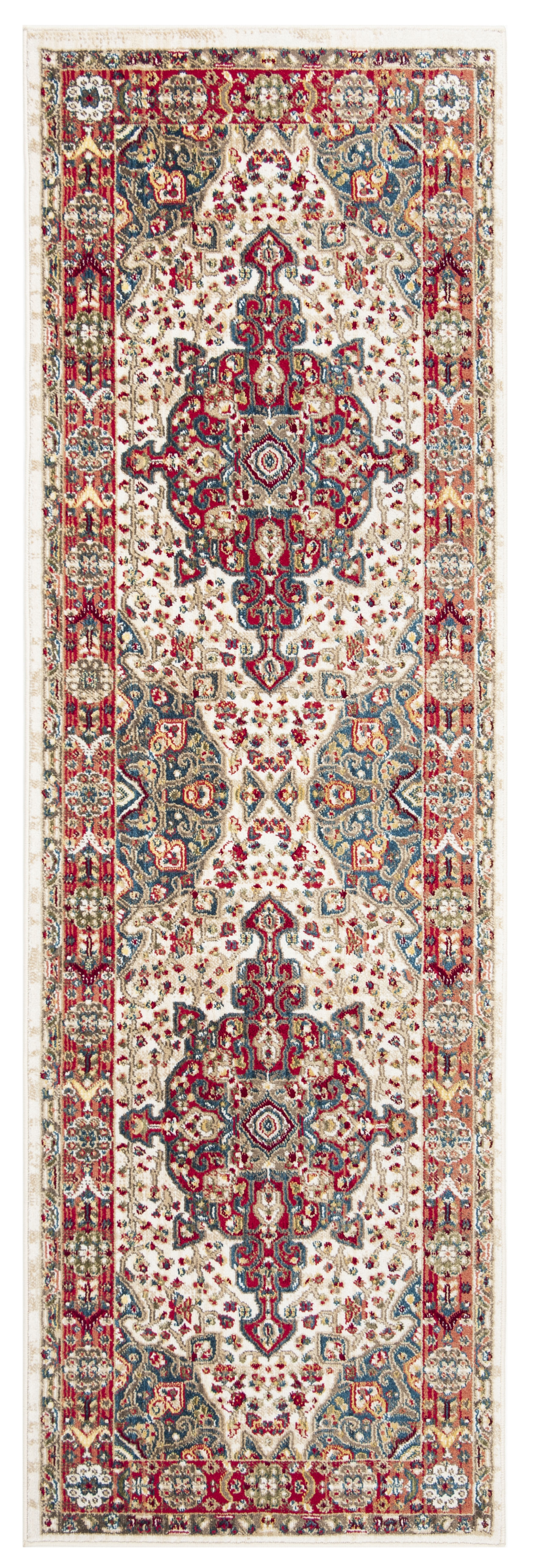 Arlo Home Woven Area Rug, KSN305B, Ivory/Blue,  2' 6" X 8' - Image 0