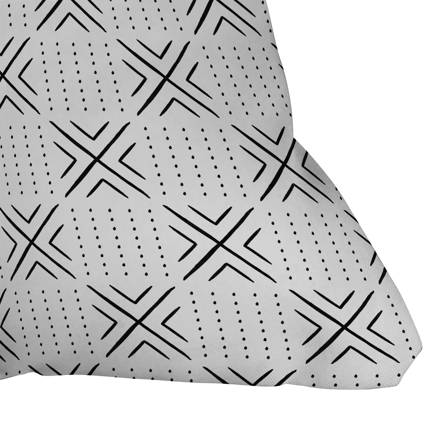 Mud Cloth Tile Black by Little Arrow Design Co - Outdoor Throw Pillow 20" x 20" - Image 2