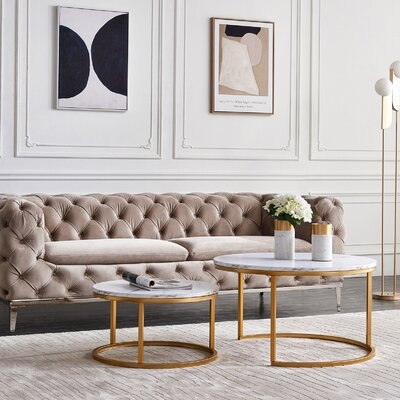 Coffee Table Removable Multiple Uses Round Shape Creative Round Coffee Table For Living Room - Image 0