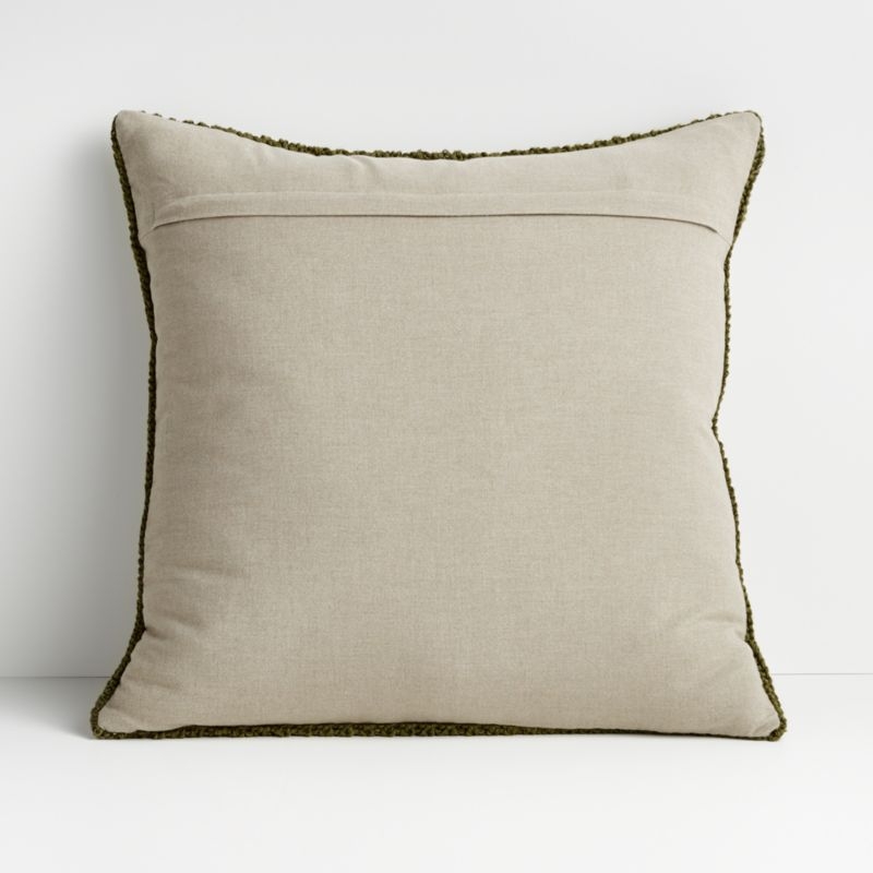 Croft 20" Olive Branch Crochet Pillow with Feather-Down Insert - Image 4