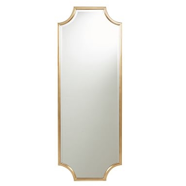 Scallop Leaf Full Length Mirror, Gold, UPS - Image 0