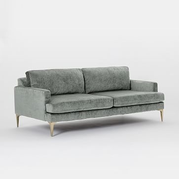 Andes Grand Sofa, Luxe Boucle, Stone White, Blackened Brass - Image 5