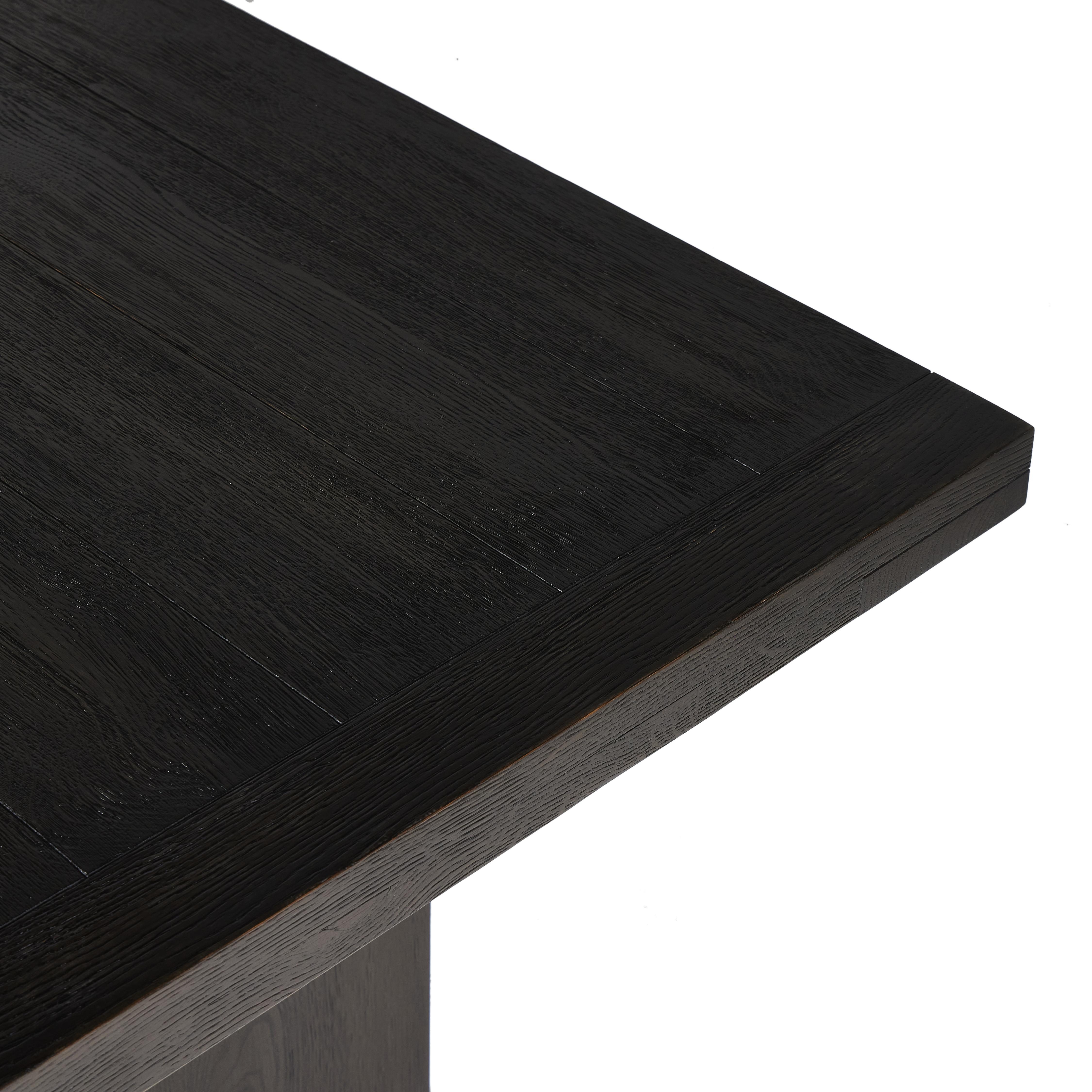 Warby Dining Table 94"-Worn Black Oak - Image 9