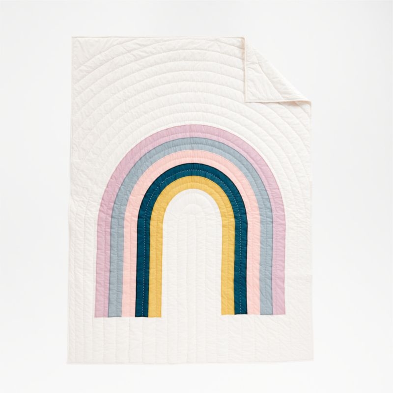 Asha Organic Cotton Rainbow Kids Twin Quilt - Image 2