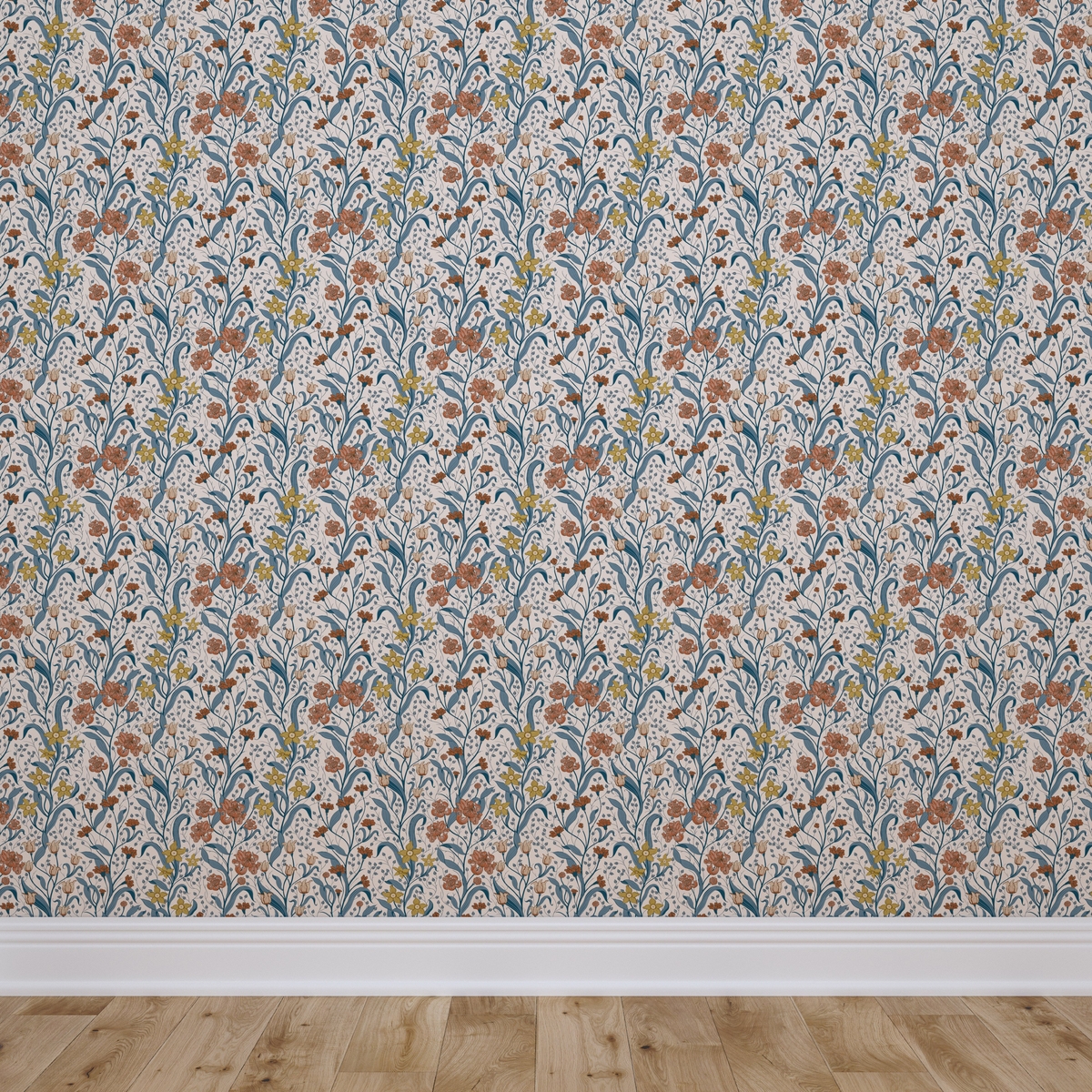 Peel and Stick Wallpaper Roll, Sienna Bloomsbury - Image 0