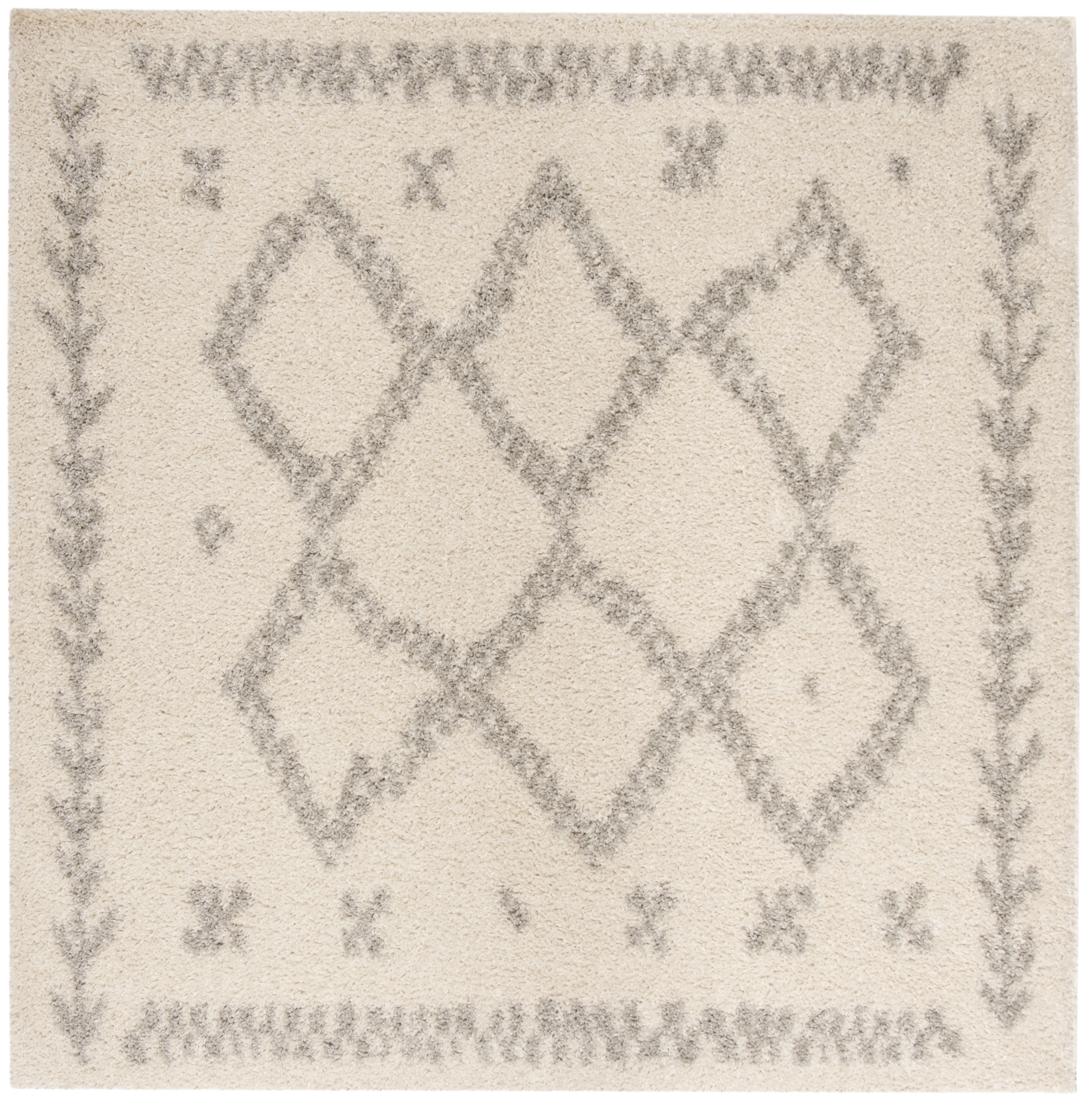 Arlo Home Woven Area Rug, ASG749G, Ivory/Grey,  6' 7" X 6' 7" Square - Image 0
