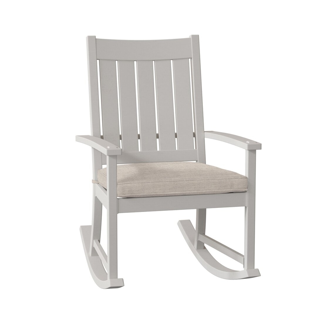Summer Classics Outdoor Club Rocking Metal Chair with Cushions - Image 0