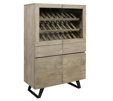 Jerry 40" Bar Cabinet, Brown - Image 4