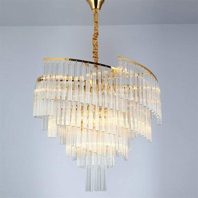 Decor Modern Metal Ceiling Light Contemporary Chic Crystal 3 Color Chandelier - Image 0