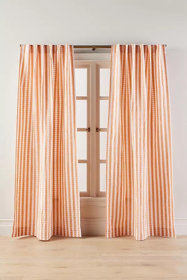Cotton Woven Stripe Curtain - Image 0