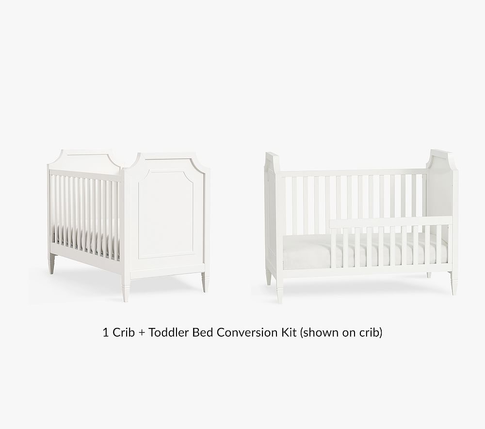 Ava Regency Convertible Crib & Toddler Bed Conversion Kit, Simply White, In-Home - Image 0