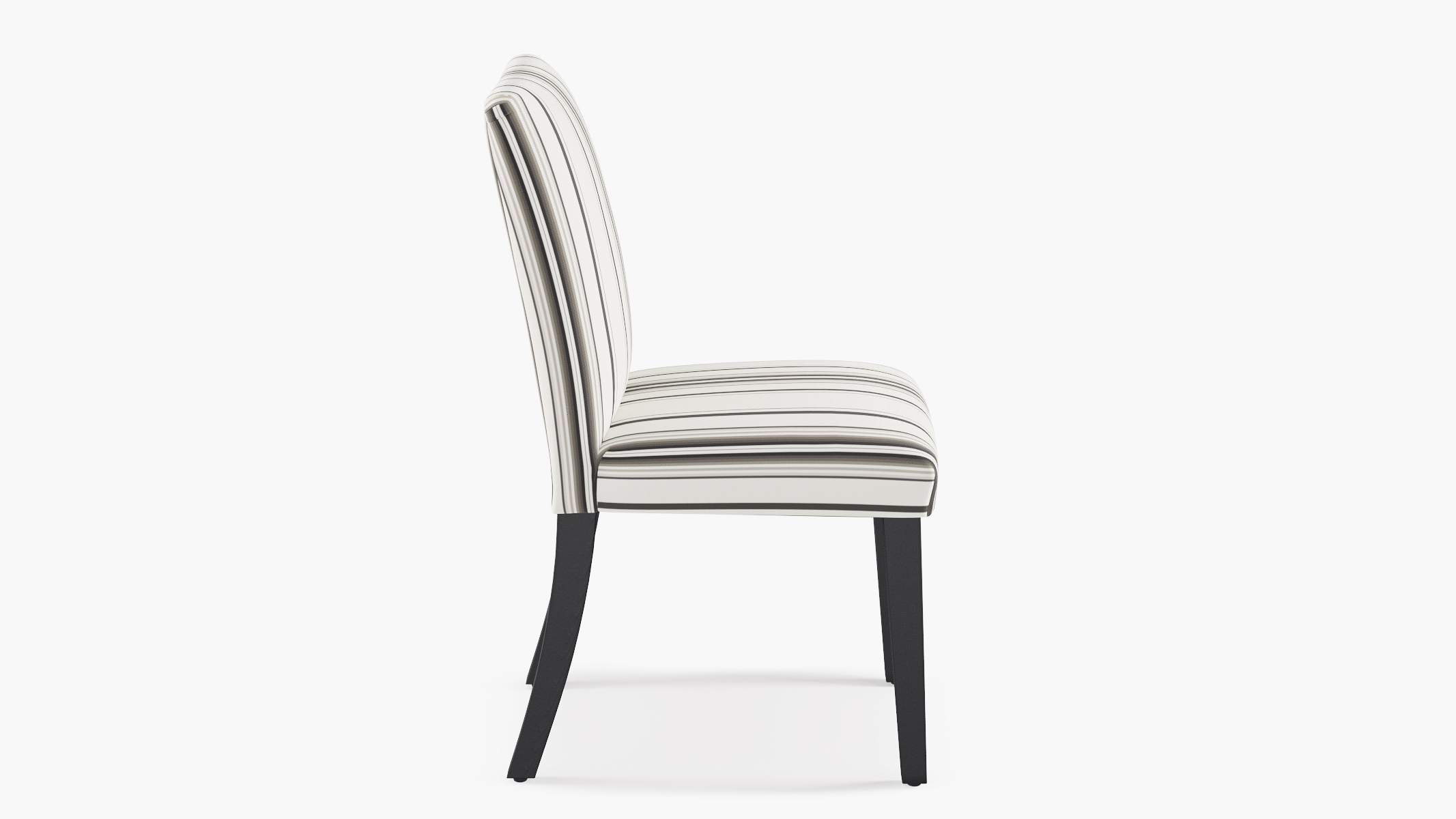 Classic Dining Chair, Onyx Austin Stripe, Black - Image 2