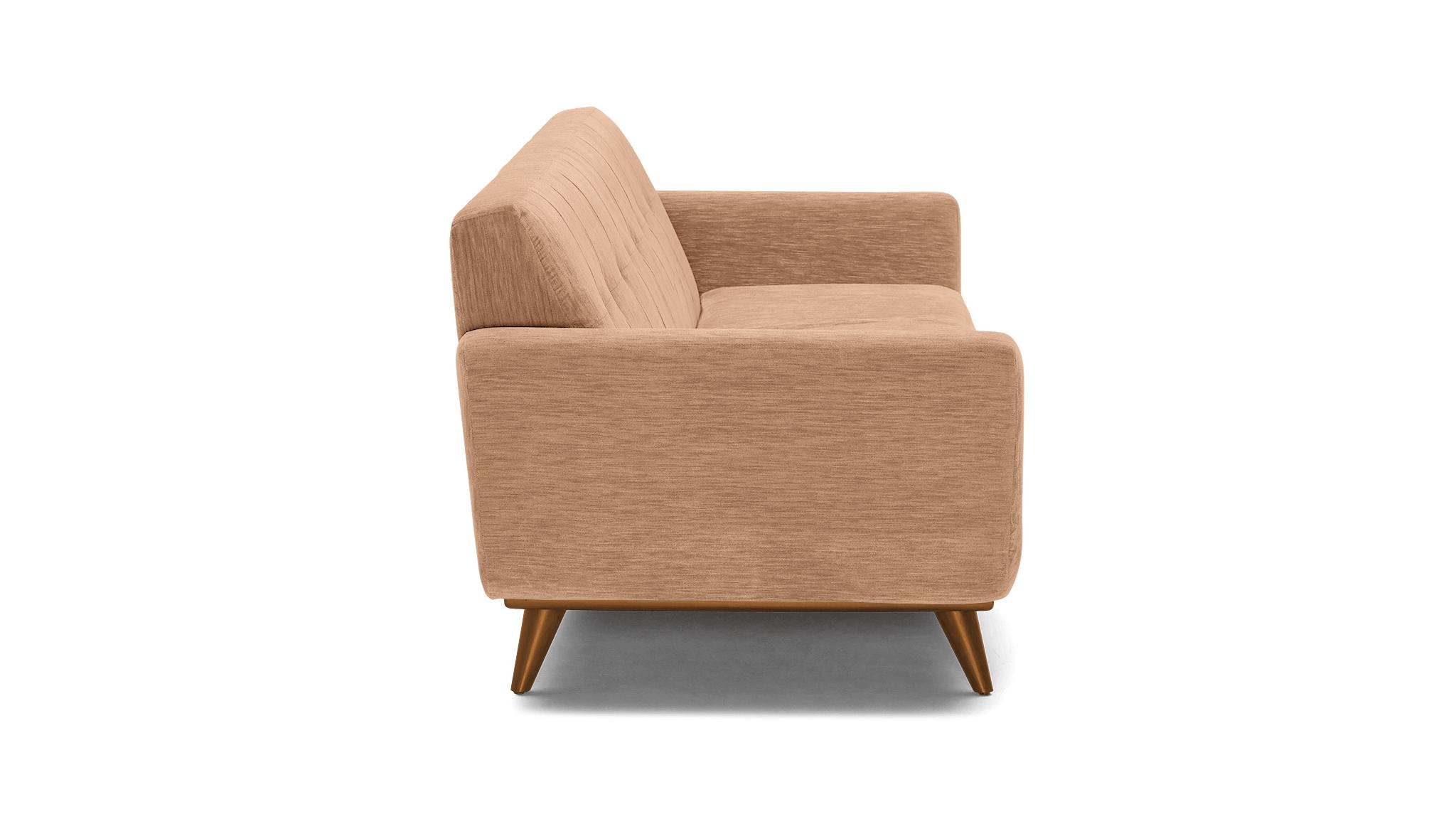 Pink Hughes Mid Century Modern Grand Sofa - Royale Blush - Mocha - Image 2