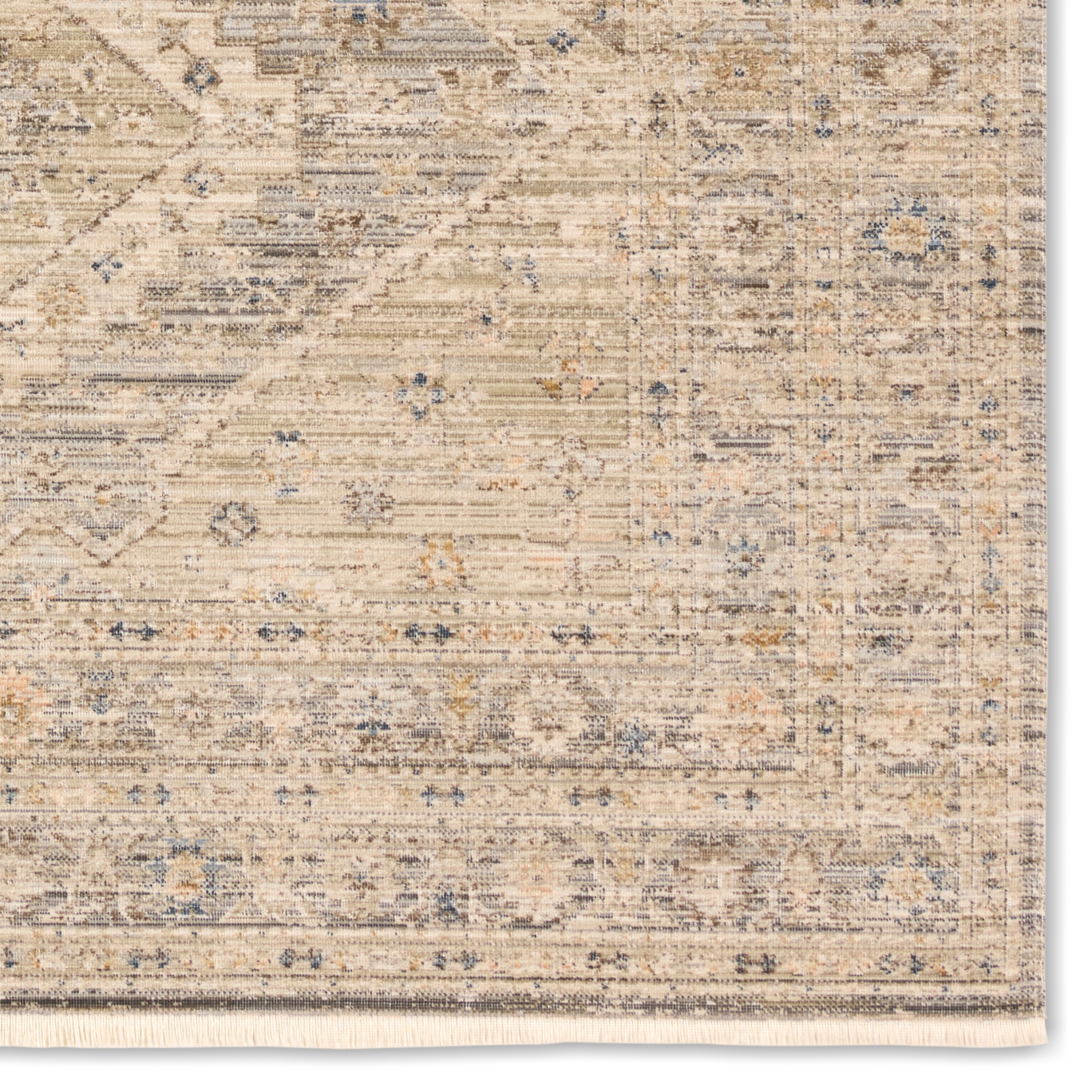 Lave TEJ02 Outdoor Medallion Tan Area Rug (8'6"x11'6") - Image 3