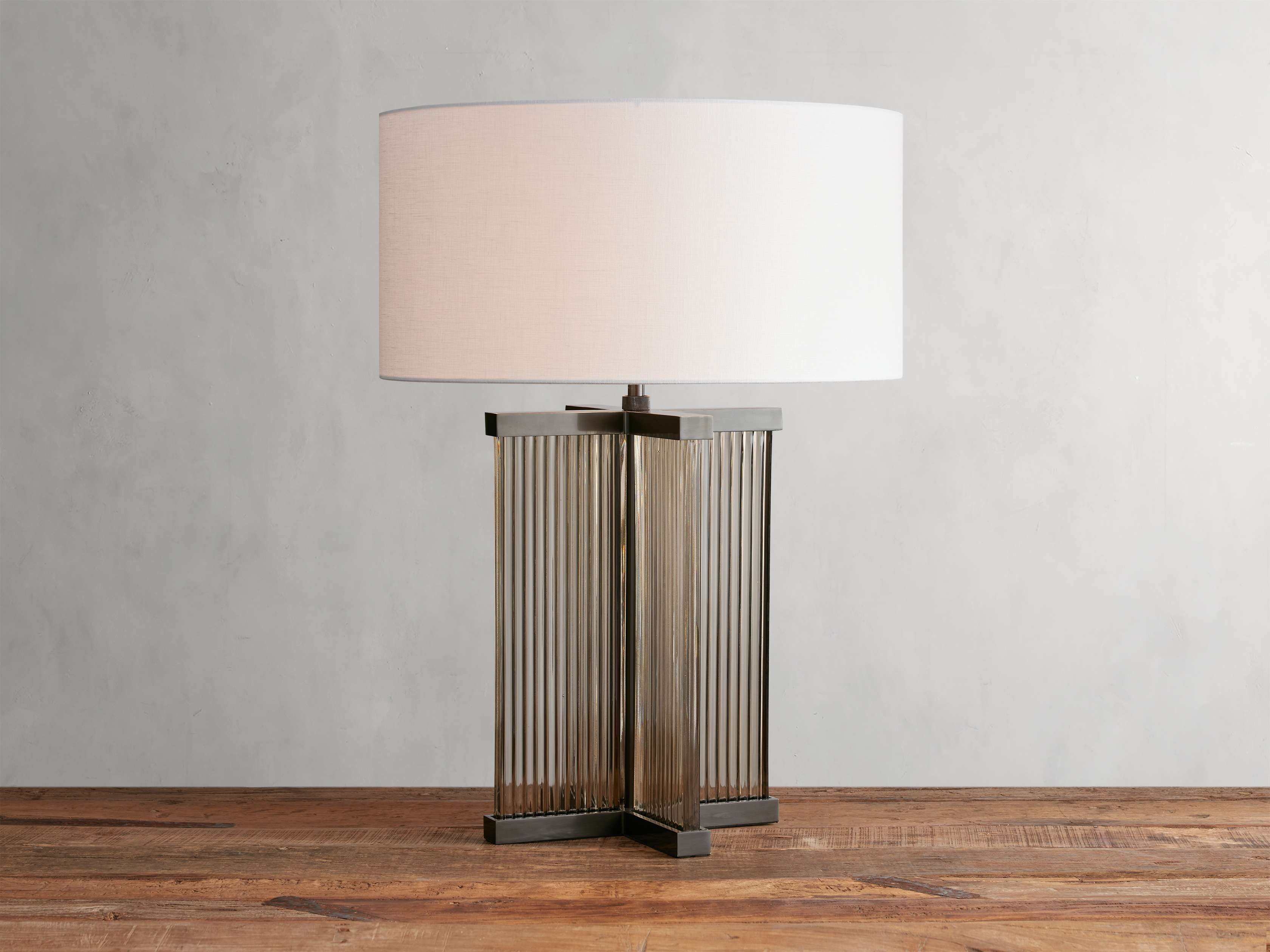 Delsie Table Lamp in Glass Bronze /Smoke White - Image 0