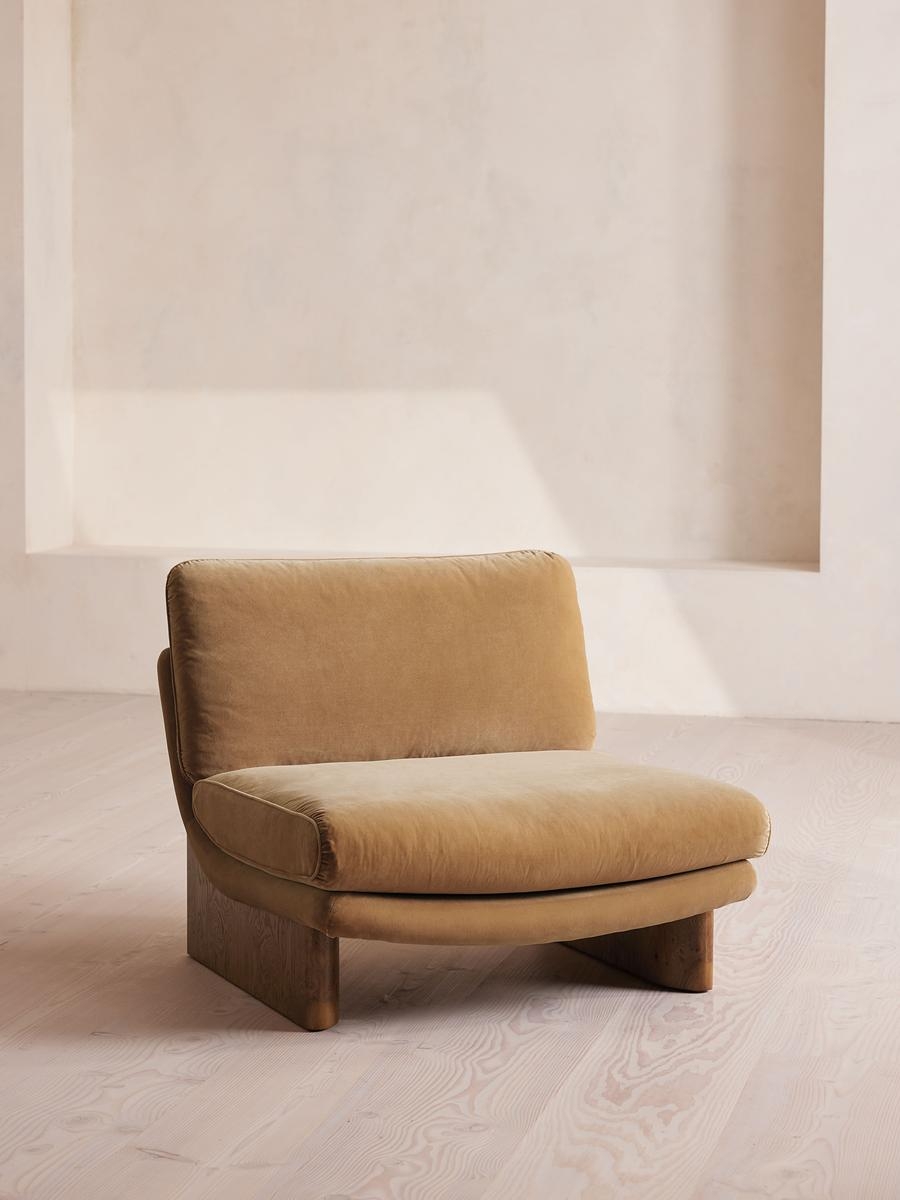 Tellis Chair, Velvet, Camel, US - Image 0