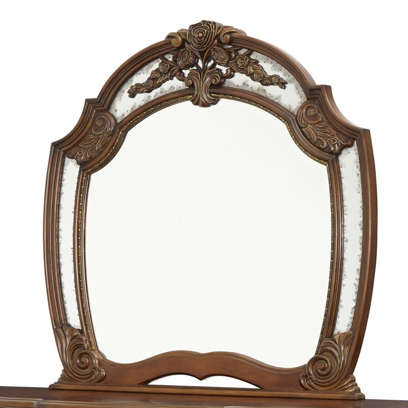 Michael Amini Oppulente Crowned Top Dresser Mirror - Image 0
