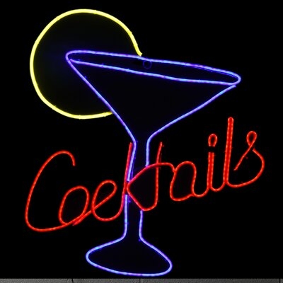 Cocktails 23.5" LED Sign - Image 0