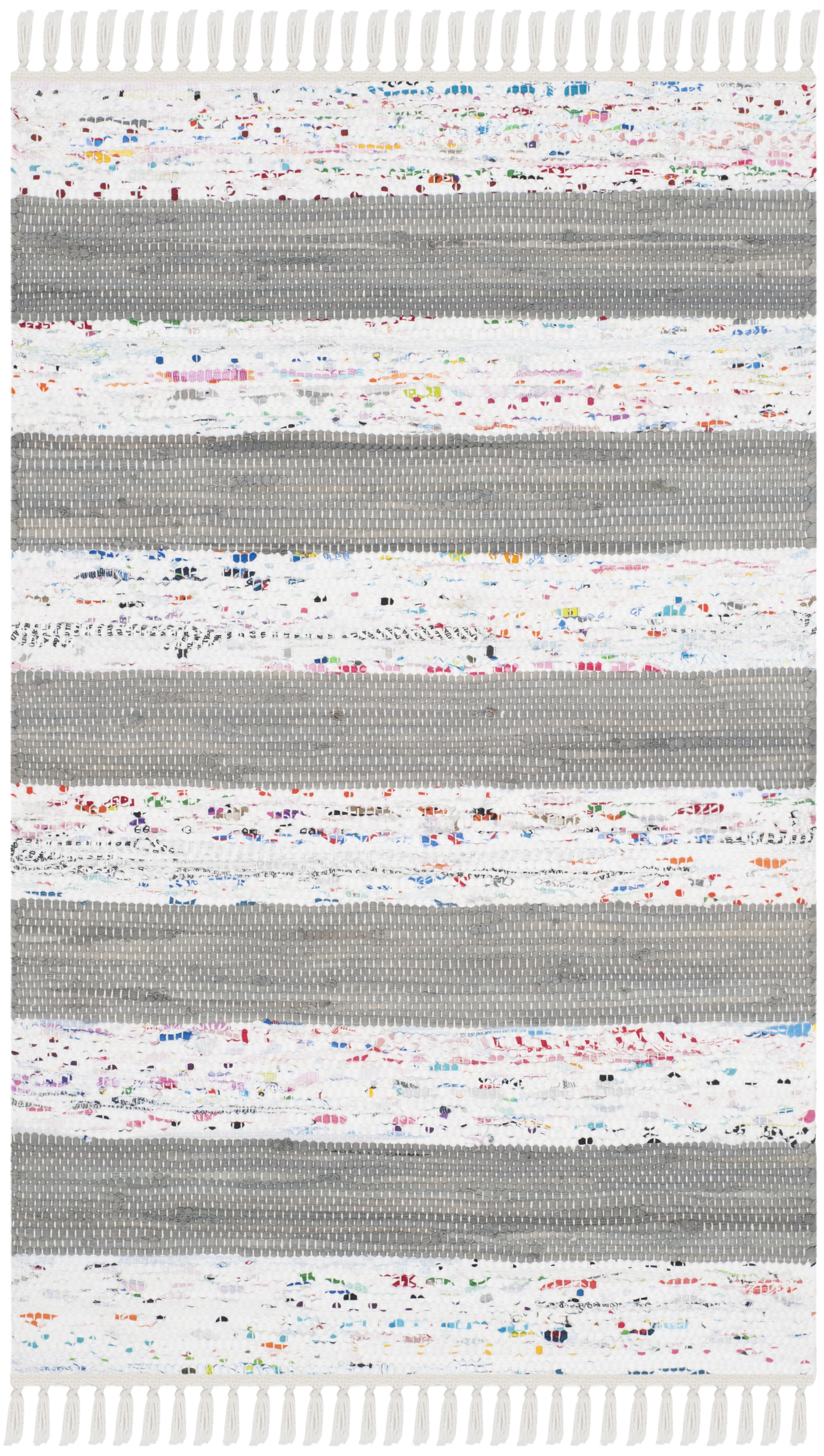 Arlo Home Hand Woven Area Rug, MTK720A, Ivory/Grey,  2' 3" X 3' 9" - Image 0