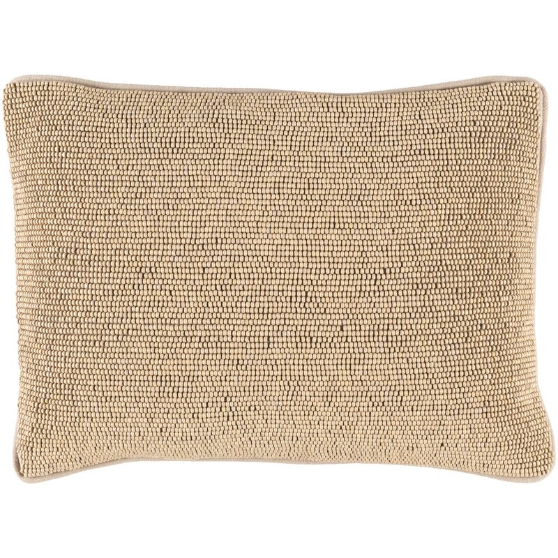 Harris Cotton Lumbar Pillow Cover and Insert Color: Beige/Taupe - Image 0